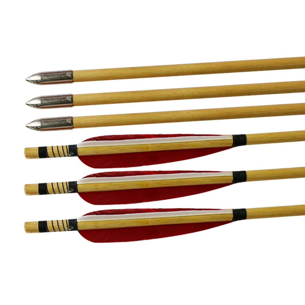 Wholesale Archery Equipment Wooden Arrow Hunting Handmade Arrow For Archery Recurve Bow Hunting