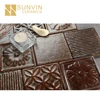 Dinner room front wall hand made ceramic glazed copper luxury tiles