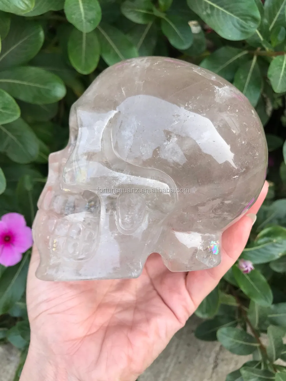 Natural Realistic Carved Human Quartz Clear Crystal Healing Skulls