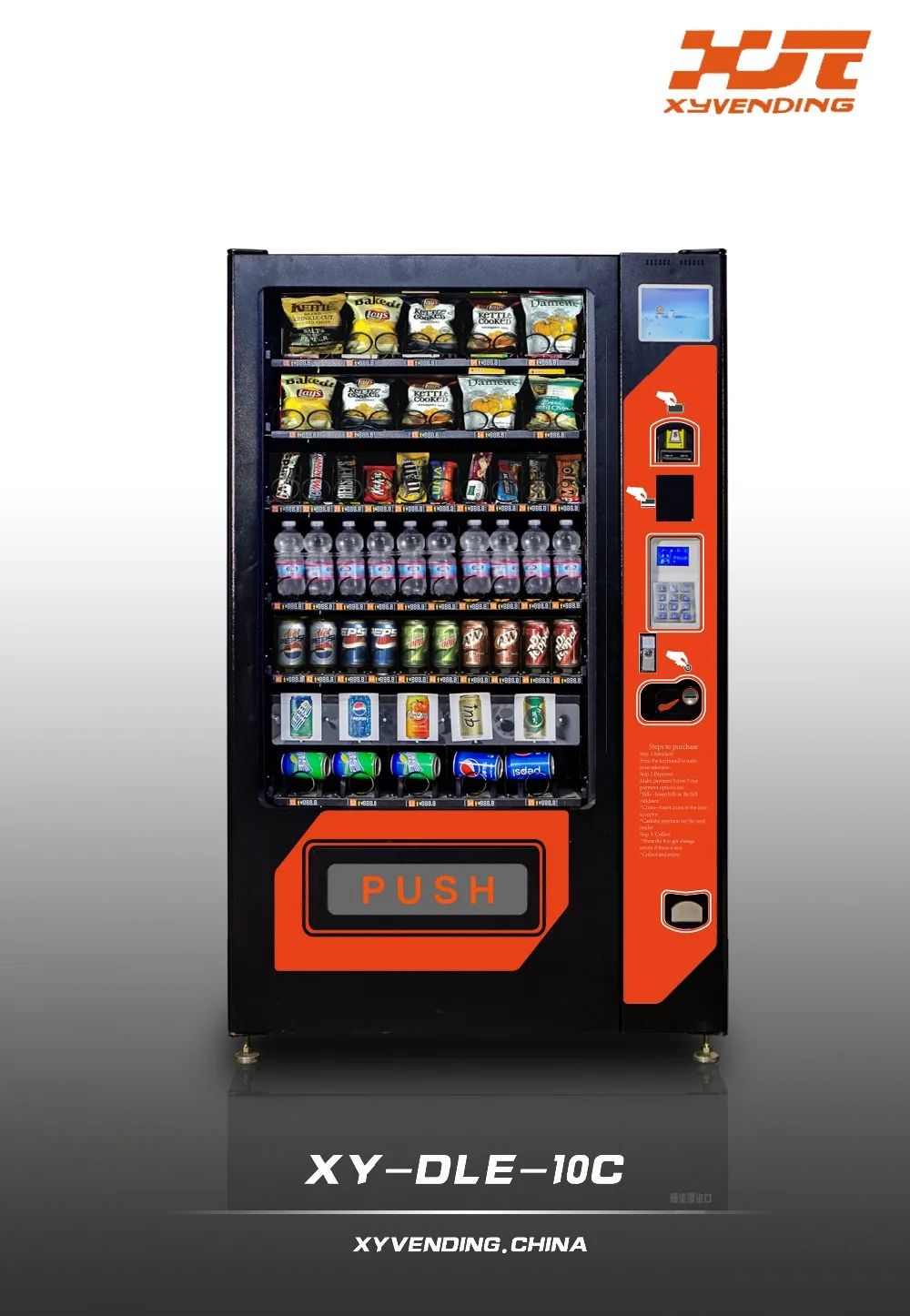 Hot Sale Combo Drink And Snack Vending Machine Australia High Capacity Buy 5 Wide Vending
