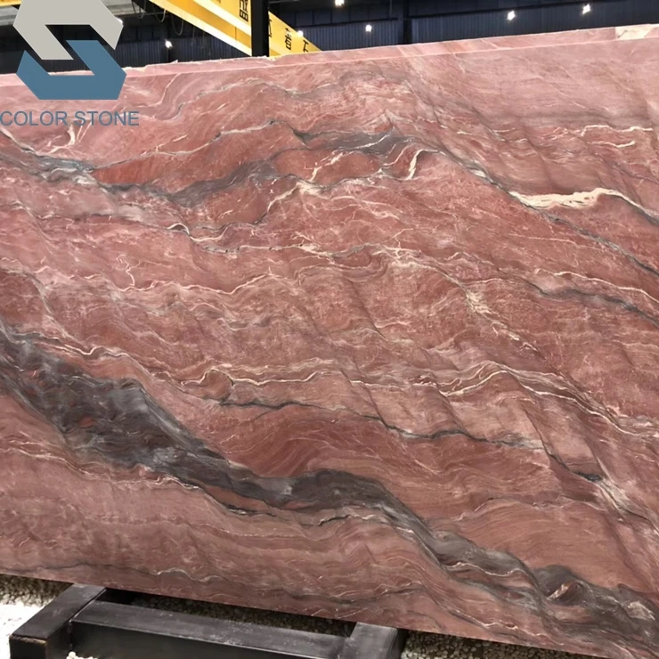 Top quality best price brazilian exotic red fusion quartzite slabs