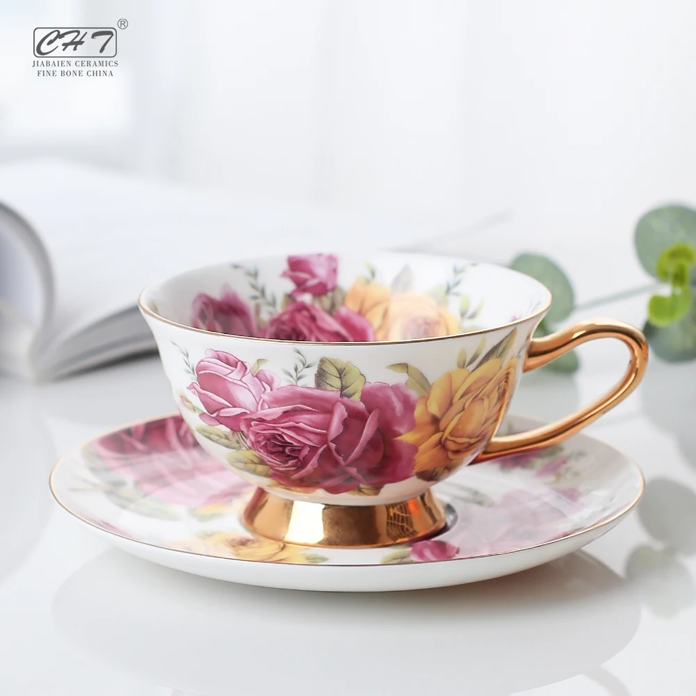 Banquet Bone China Classic Porcelain Coffee Tea Cup Saucer Reusable ...