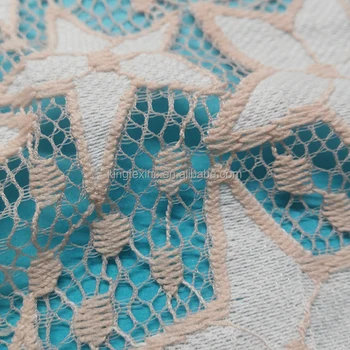 white crochet lace fabric