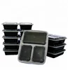 3 compartment durable plastic food meal prep bento box