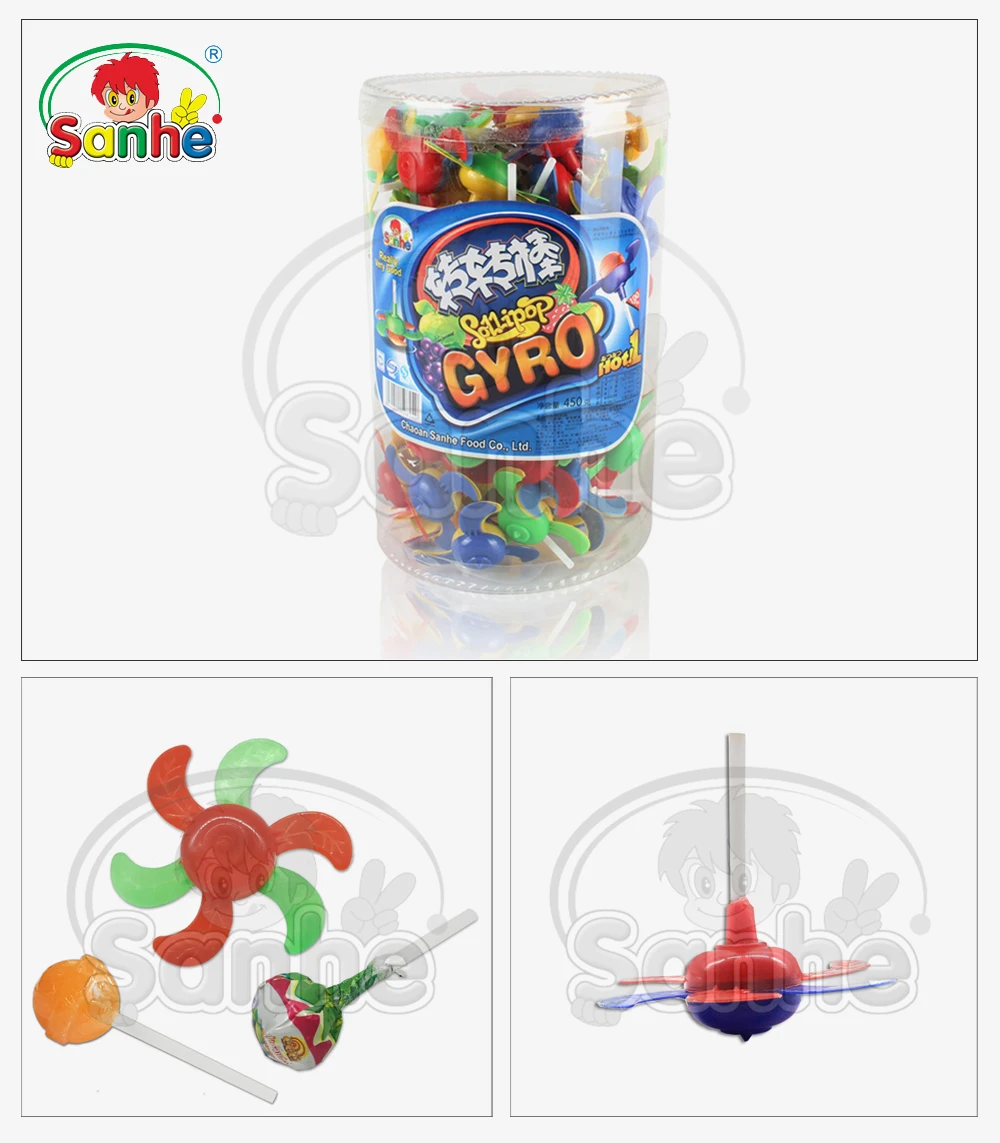 Spinning Top Fan Toy Candy Fruity Lollipop With Stick - Buy Spinning 