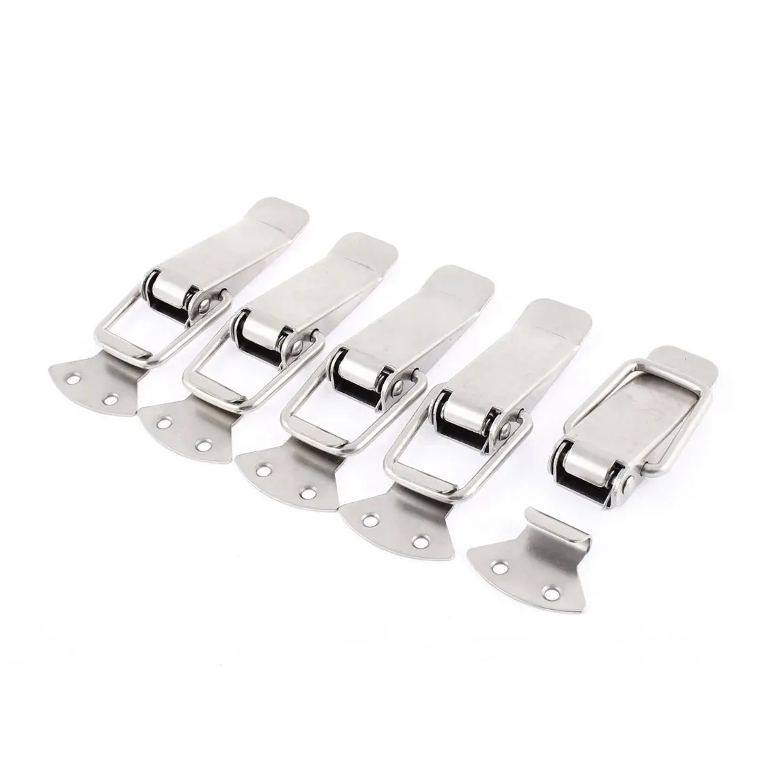 2 Set 7.3cm Case Spring Loaded Metal Drawer Toggle Latch Silver Tone