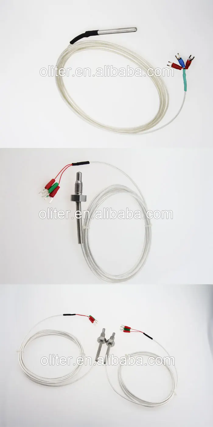Stainless Steel Material Pt100 Rtd Teflon Shield Thermocouple Ntc