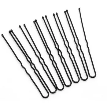 Black U Shaped Bobby Pins 6cm U Shape Hairpins Metal Hair Pins