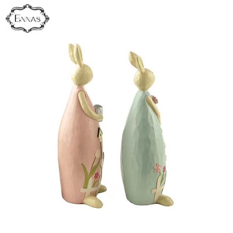 Economic and reliable modern home resin rabbit decoration for wholesale