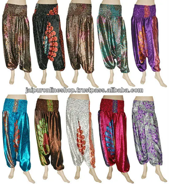 Indian cotton sari harem women silk sari trouser 40 inch silk pajama