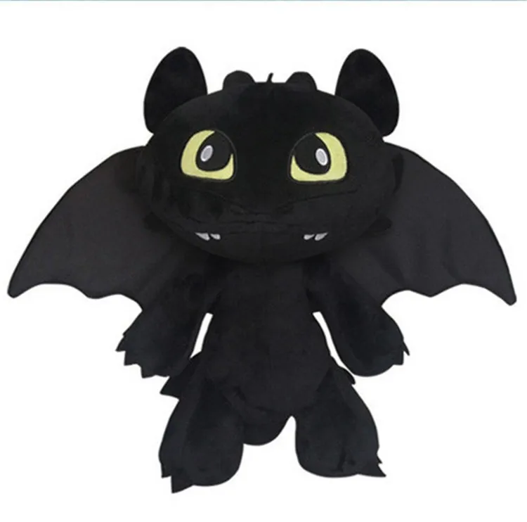 Plushies भूत कपास Toothless काले बिग नेत्र आलीशान खिलौना थोक भरवां जानवरों  के साथ विंग - Buy भरवां पशु,नरम खिलौना,आलीशान खिलौने Product on 