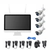 Best CCTV H.264/H.265 2MP Outdoor IP66 Security Wifi IR Bullet Camera 4 Channel LCD Screen Monitor Wireless 1080P NVR Kit