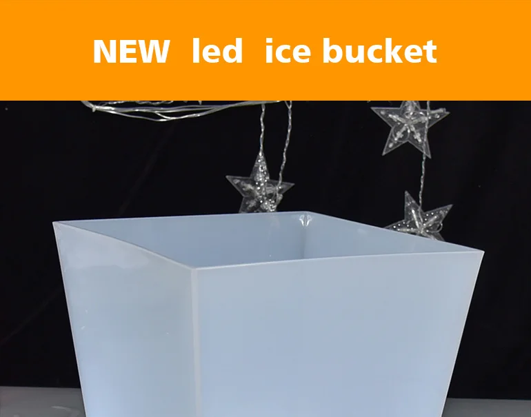 Manufacture Custom New Plastic Led Light Lamp Ice Bucket With Brand