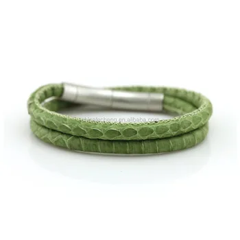 Designed New Snakeskin Bracelet Stainless Steel Closure Bracelets Designed New Snakeskin Bracelet Stainless Steel Closure Bracelets For Men