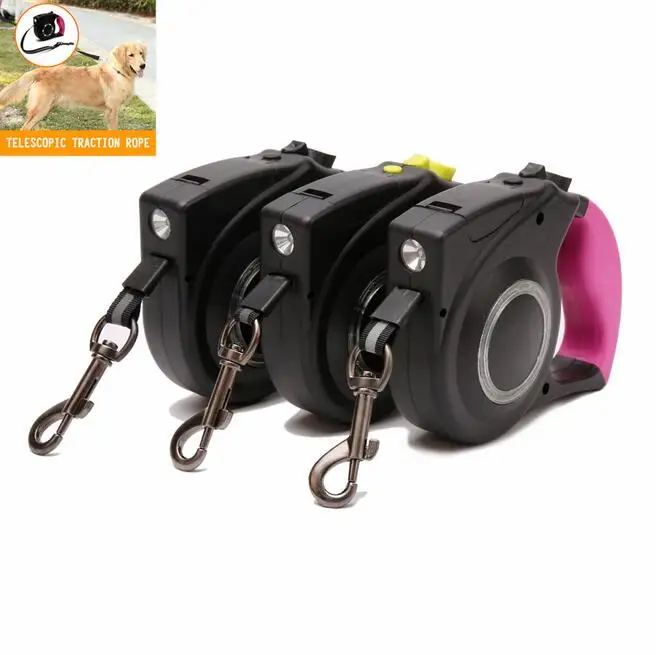 4m Hands Free Smart Dog Leash Led Retractable Dog Leash With LED Light