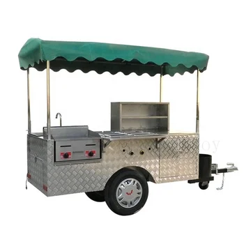 Commercial Mobile Hotdog Food Enclosed Vending Hot Dog Cart Trailer ...