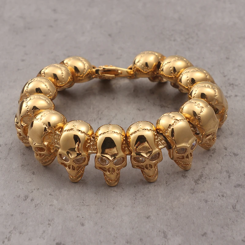 KALEN Gold Skull Head Bracelet