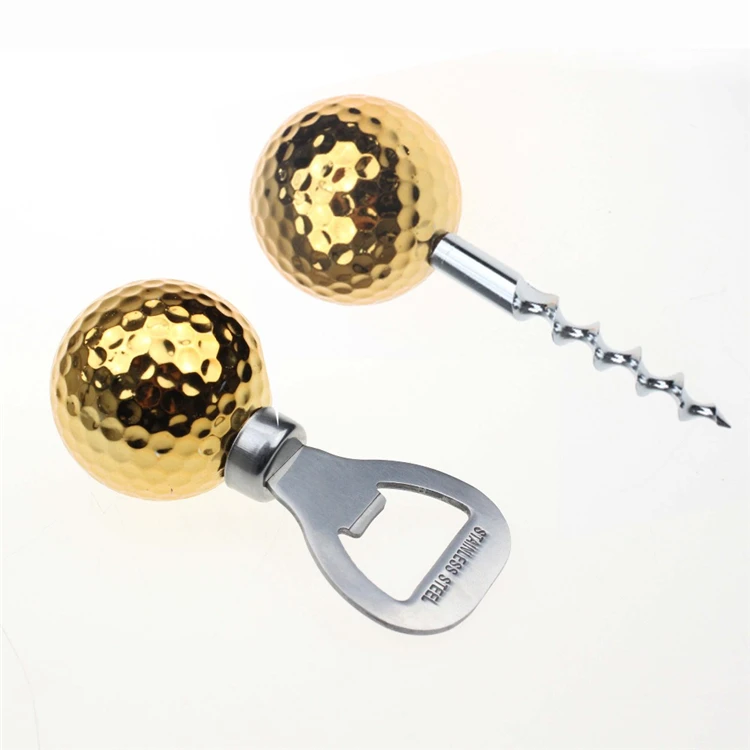 Golf Ball Bottle Opener Corkscrew Wine And Beer Opener Golfer Beer