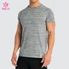 Custom Logo Printing Dry Fit Polyester Spandex Mens Athletic T Shirt