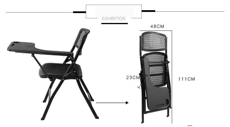 2019 new design student training chair with tablet writing pad 
