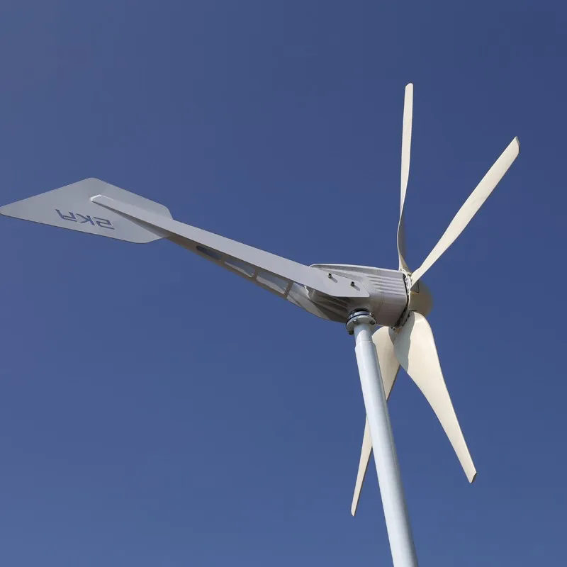 1600w 48v/110v Wind Turbine Generator With 5 Blades And Low Start Wind ...