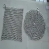 Kitchen cast iron cleaning chainmail scrubber sponge