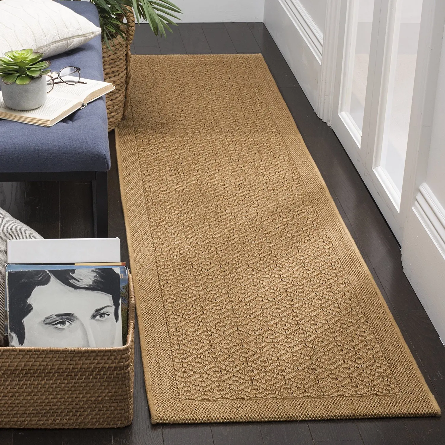 Safavieh Palm Beach Collection PAB355M Maize Sisal & Jute Runner (2' x 8')
