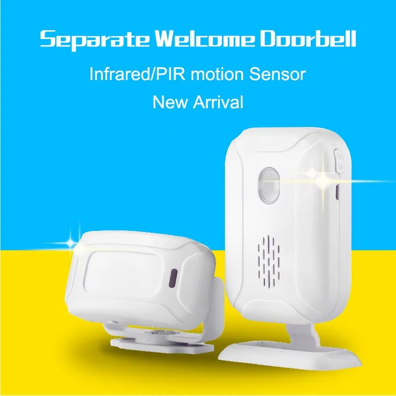 Muti-function Wireless Welcome Warning Greeting Doorbell PIR Motion Detector Infrared Sensor Visitor Alarm Chime Door Bell