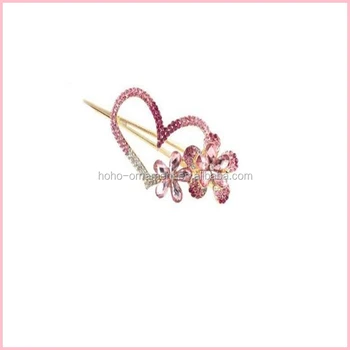 Beauty Fashion Love Heart Jewelry Crystal Hair Clips Types Of