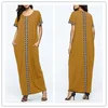Pakistani Ladies Kurta Designs Indian Cotton Print Kaftan Long Dress hsk2125