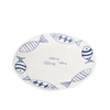 Cheap customized pattern round flat elegant ceramic dinner charger plate for hotel