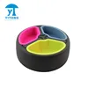 3 cavities plastic and silicone bowl