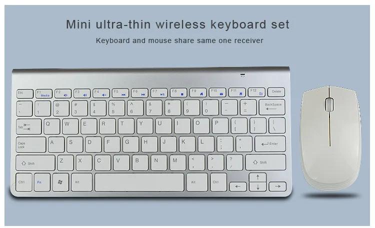 Rose gold mini multimedia keyboard_mini wireless keyboard and mouse set