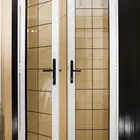 Inswing para caixilhos de janelas e portas de alum&iacute;nio, janelas e portas usadas, porta de vidro hing com tela de seguran&ccedil;a em a&ccedil;o inoxid&aacute;vel 304