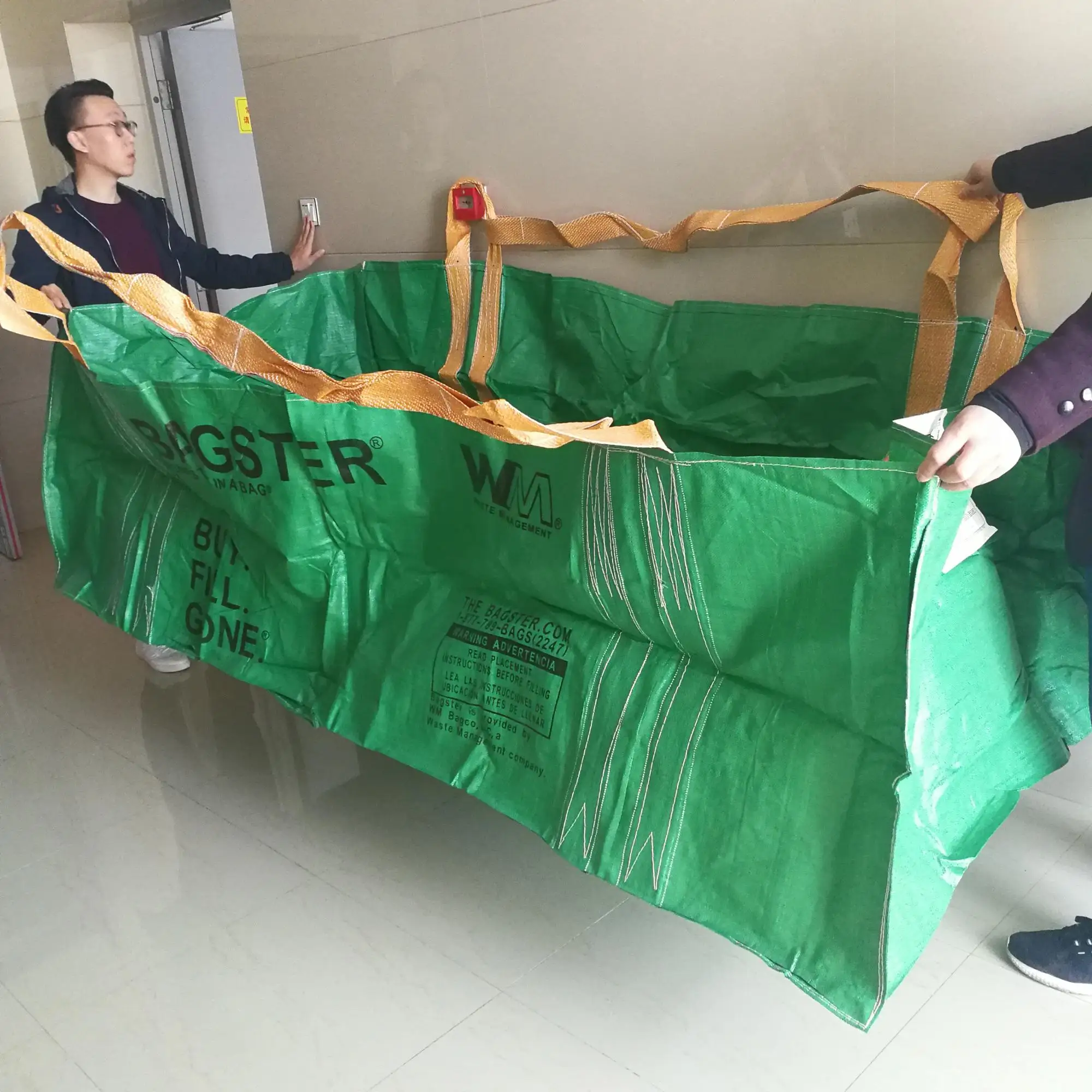 Eco Friendly Garbage Dumpster Bag Skip Bag For Construction Rubbish
