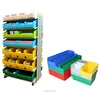 sloped bench pick rack shelving unit for plastic storage bin