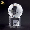 Personalized Clear 60mm World Map Crystal Glass Globe On Base For Souvenirs Gifts