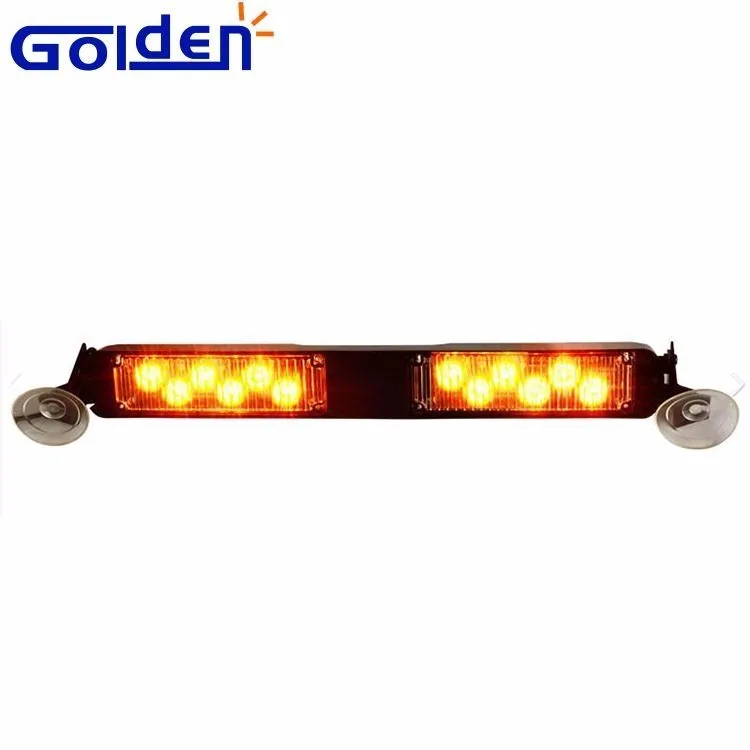 Car Windshield Interior Suction Cup Mount 6 Led Dash Strobe Police