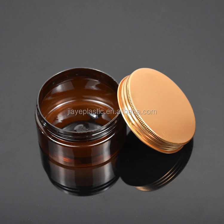 Customize 100ml Pet Plastic Jar Body Butter Cream Jar With Coppered