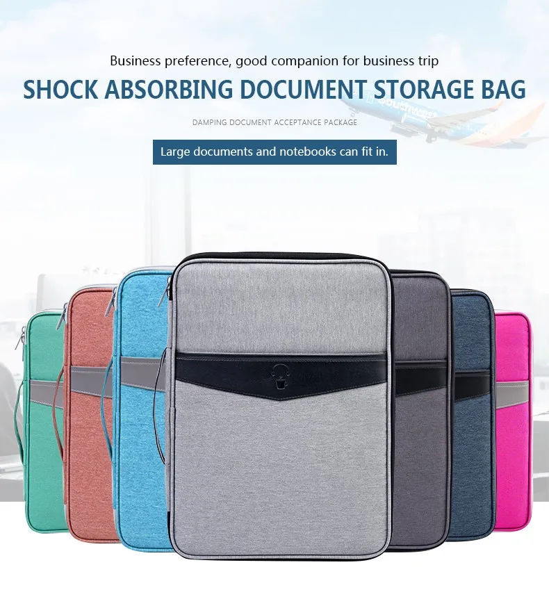 Multifunctional A4 Document Bags Organizerwaterproof Travel Pouch