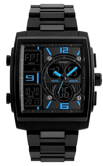 two tone skeleton watch