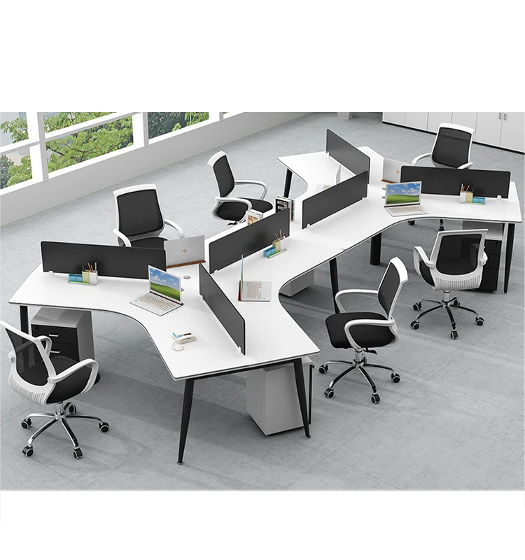Modern Office Furniture Call Center Round Office Workstation 6 Person
