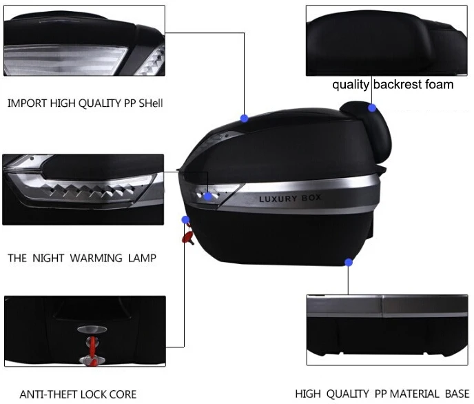 Motorcycle Accessories Motorcycle Top Cases With High Quality Tail Box