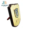 Zinc ally Vietnam square shape 3d gold metal plate trophy wooden base