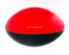 promotional high quality big size double color rugby ball pu red&black customized football stress ball