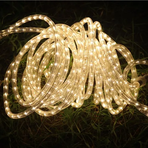 10mm 13mm diameter 5m 10m 50m/roll  outdoor clear transparent led rope light for Christmas halloween festival holiday decoration