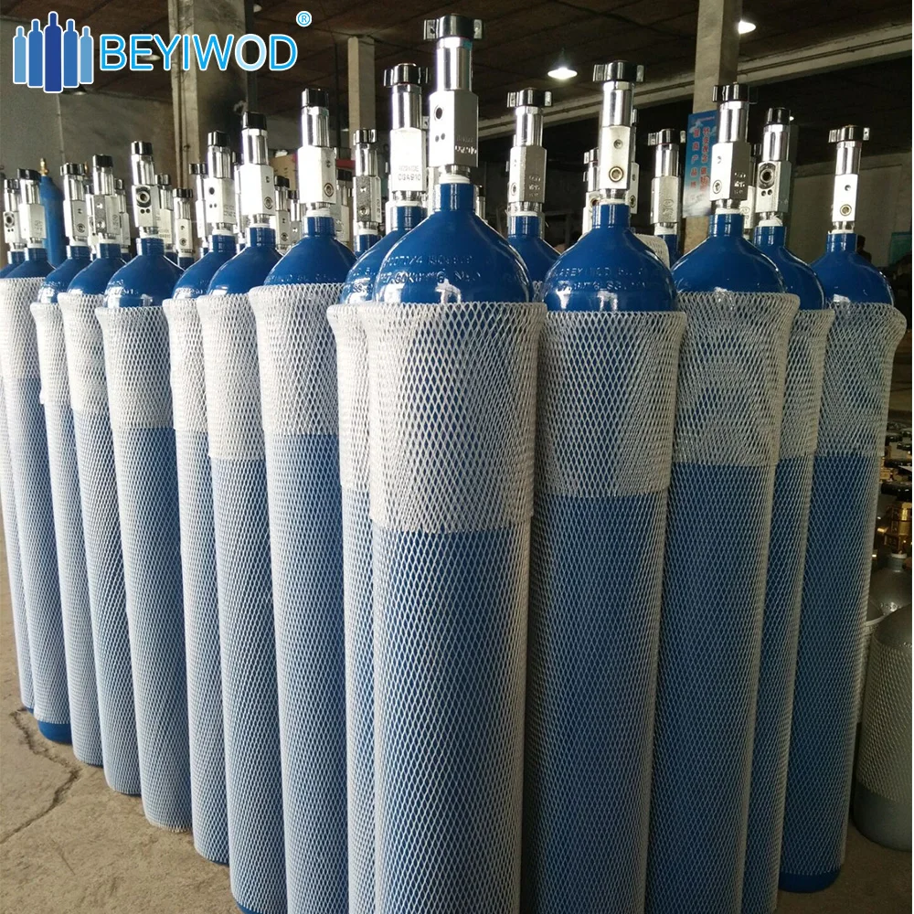 3l 5l 9l 10l Blue Color Seamless Steel 150bar 200bar Laughing Nitrous