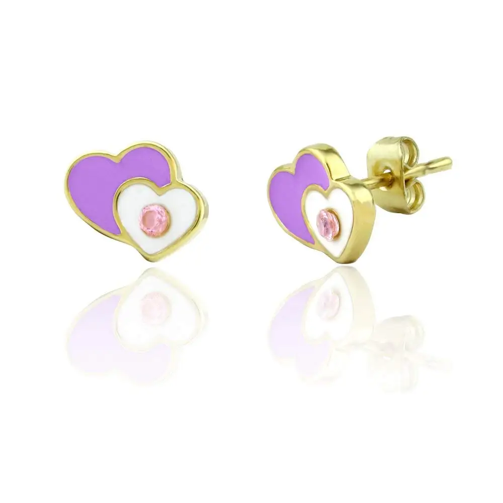 Hypoallergenic Earrings Nickel Free Find Get Quotations Heart Earrings For S Hypoallergenic Pink Jewelry Stud Cute