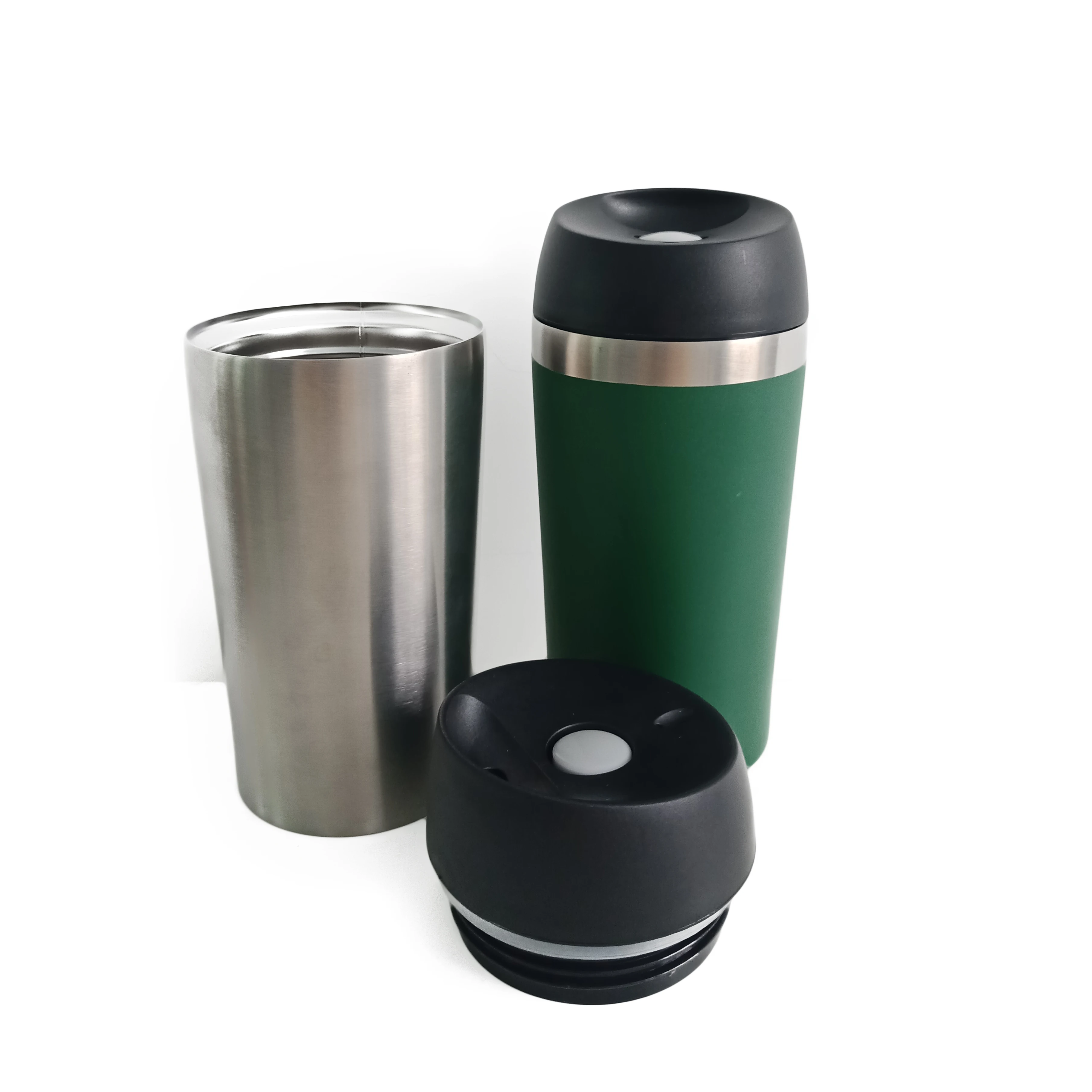 350ml Double Wall Stainless Steel Mugs Press Button Travel Mug/ Thermo