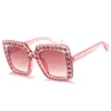 Wholesale fashion 2018 classical pink rhinestone sunglasses for women